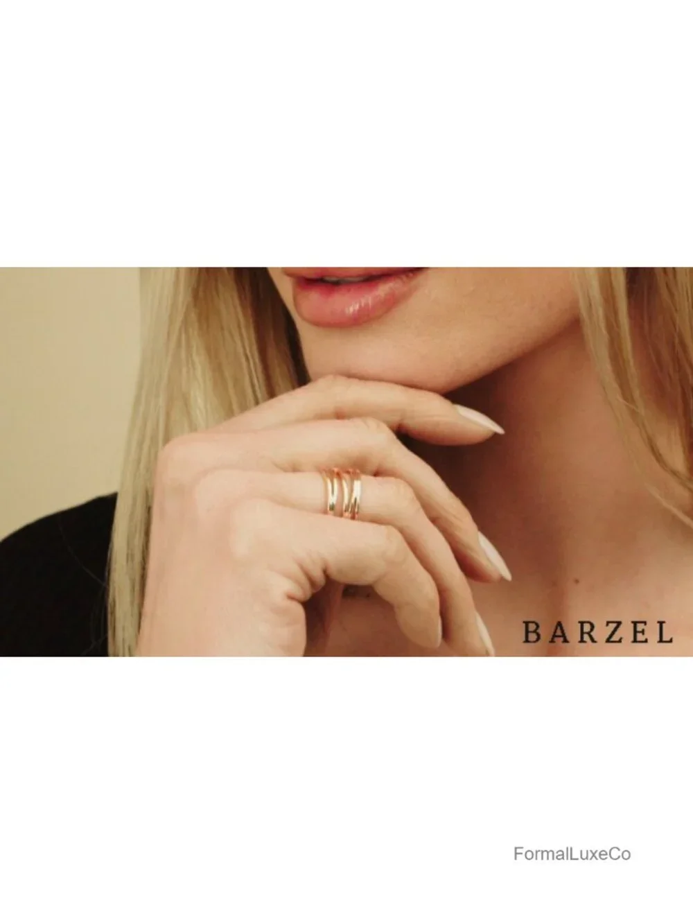 18K Gold Plated Statement Ring for Women, 5-Row Band, Sizes 5-10